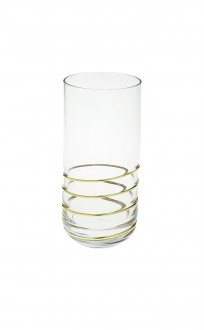 Set of 6 Tumblers with Swirl Gold design