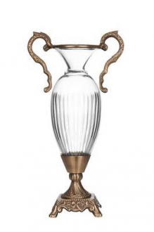 14 Glass Brass Vase