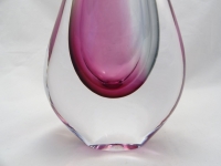 Murano Glass Ruby/Gray Vase