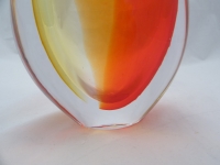 Murano Glass Vase Orange/Amber