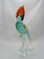 Murano Glass Bird of Paradise Open wings Green/Gold Head Back - Murano  Glass - Murano Glass Gifts Co.