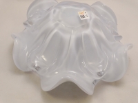 Large Crystal/White Murano Glass Bowl