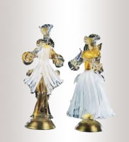 Murano Glass Couple Figurines Colorfull Assortment