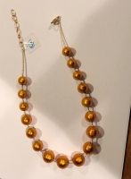 Murano Glass Necklace Amber