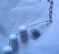 Murano Glass Necklace Matte White