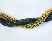 Astro green murano glass necklace and bracelet