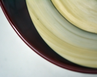 Beige and Red Striato Mignon Folded Bowl