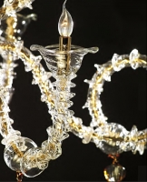 Murano Glass Chandelier Crystal/Amber