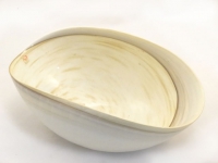 Murano Ivory and Marble Folded Bowl