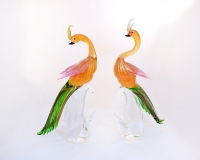 Peacock Pair Murano Glass