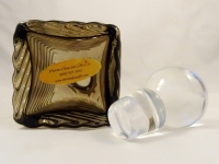 Bronze Glass Square Decanter With Clear Lid
