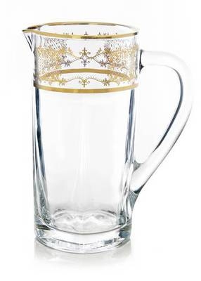 9 Pitcher with 14k Gold Artwork