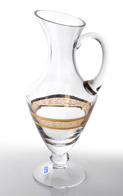 Pitcher with Amber Gold Design
