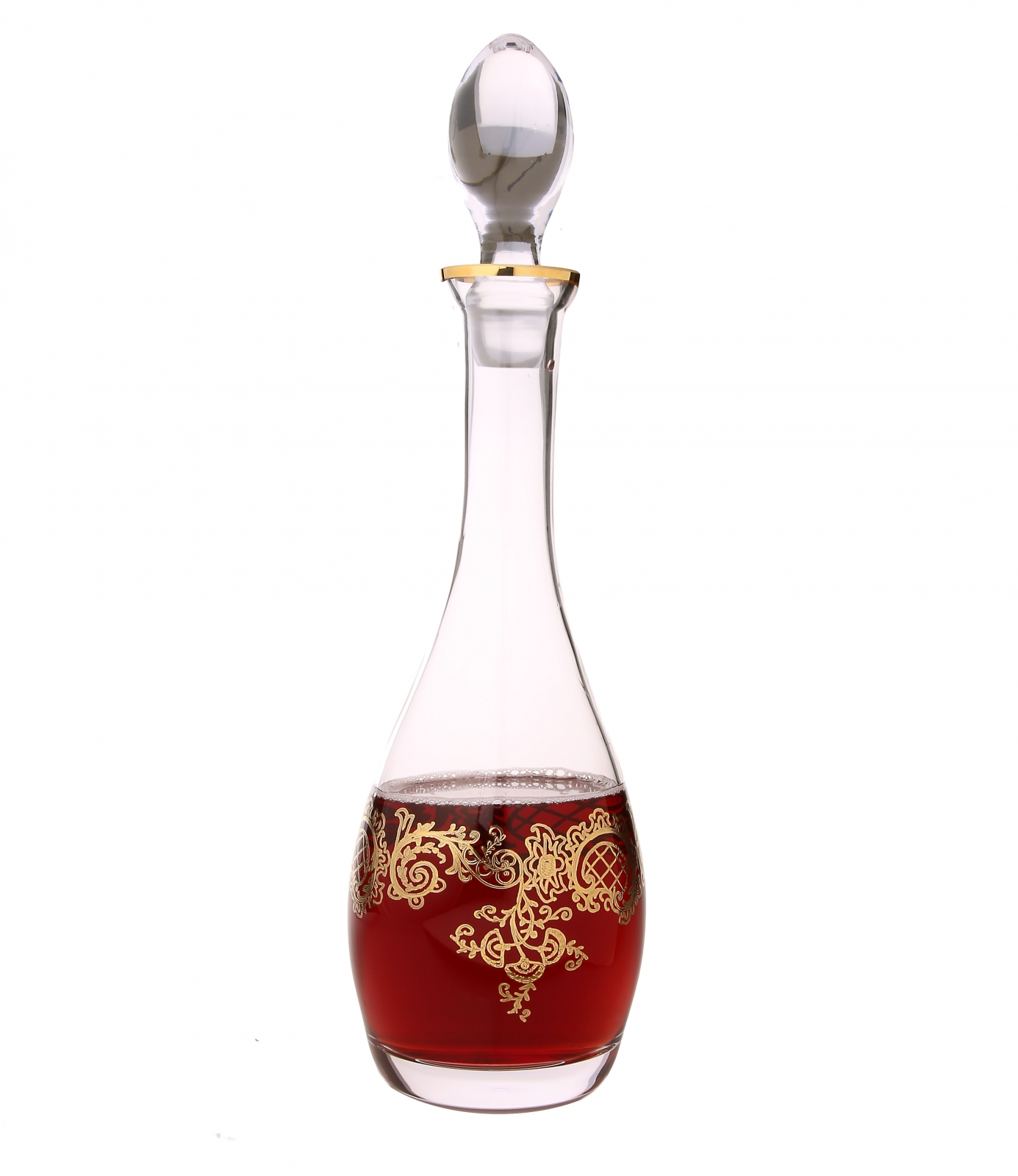Wine Decanter with 24k Rich Gold Design