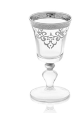 S/6 Liquor Glasses Silver Design
