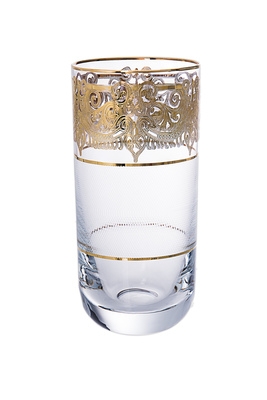 Set of 6 Tumblers with 24K Gold Artwork