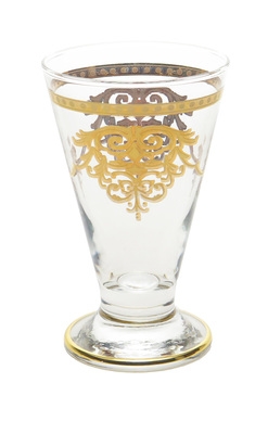 Set of 6 Tumblers with Gold Design