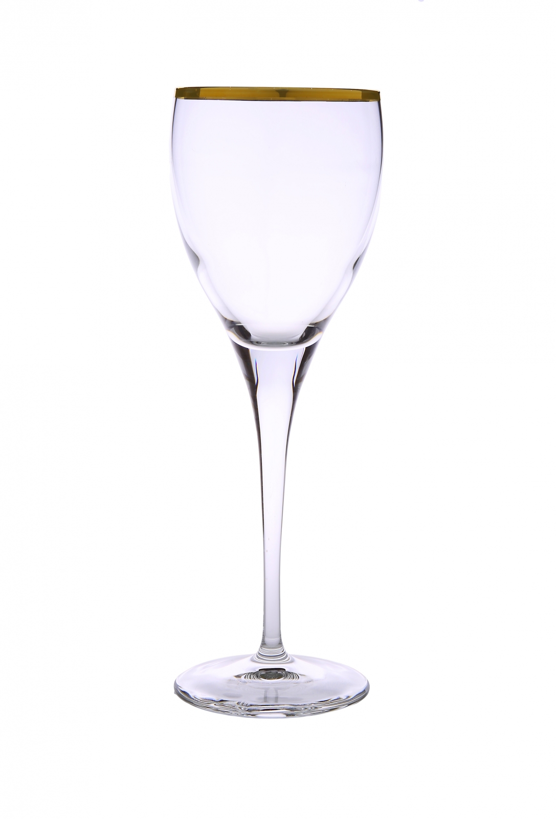 Set of 6 Water Glasses with Simple Gold Design