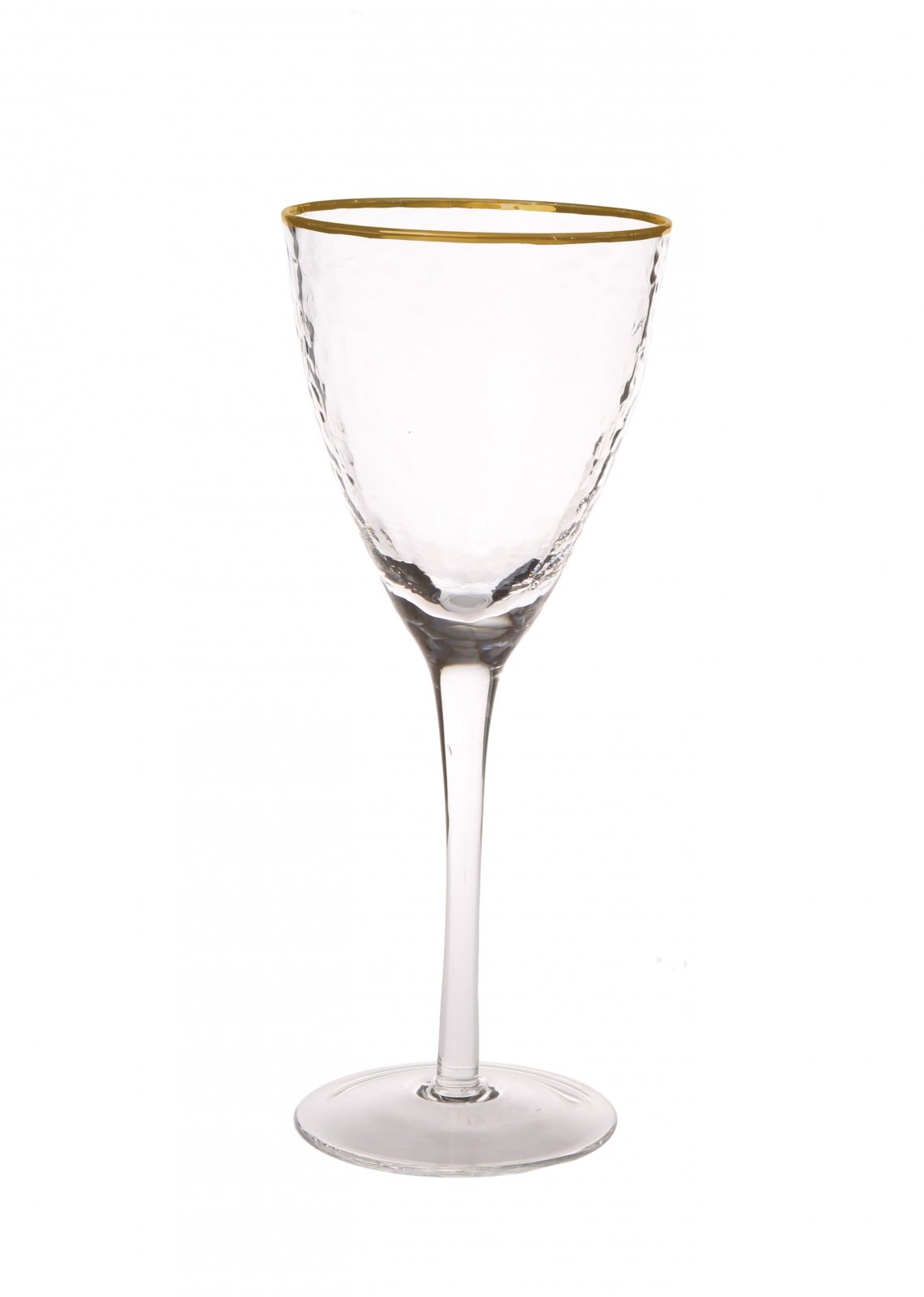 Set Of 6 Water Glasses With Simple Gold Design