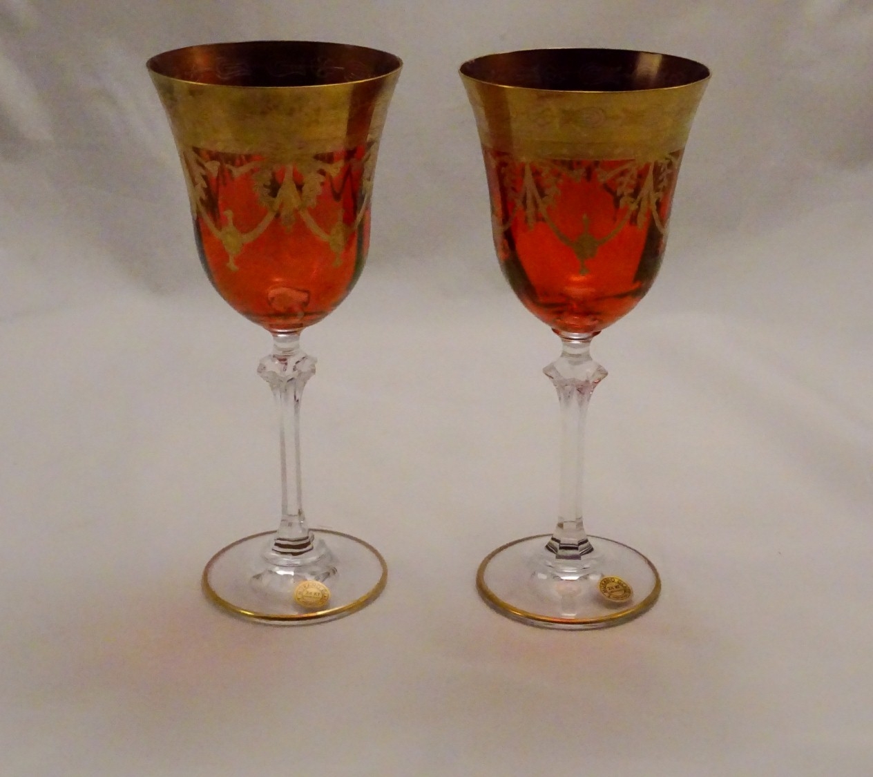 Venetian Medici Collection Wine Goblets Red (Set of 2)