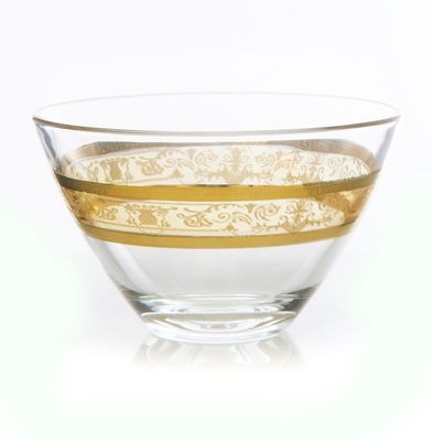 5.5 Serving Bowl with Amber Gold Design