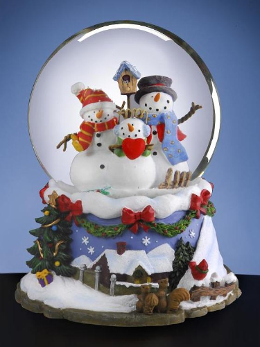 Snowman Family 100mm WG  Music Box