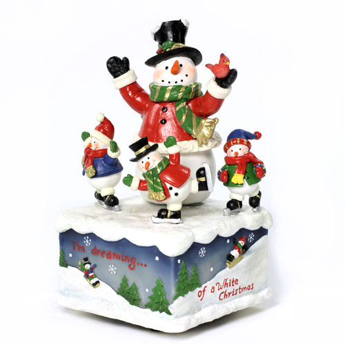 Snowman Family Fig Music Box