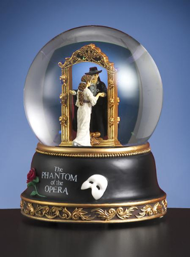 Phantom of the Opera Phantom & Christine Mirror Scene Water Globe Music Box