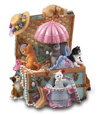 Kitty Treasure Trunk Music Box