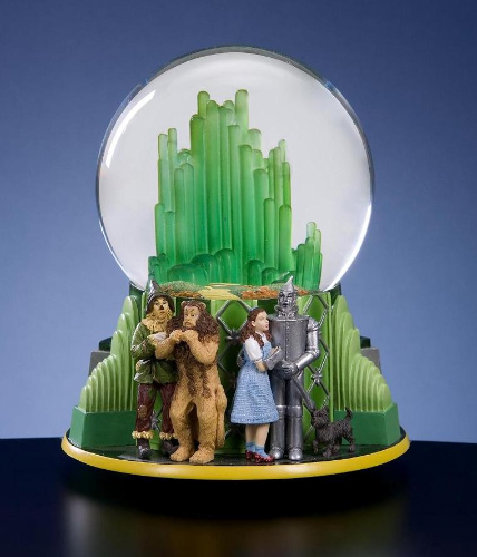 Oz 'Emerald City' Lighted Water Globe Music Box