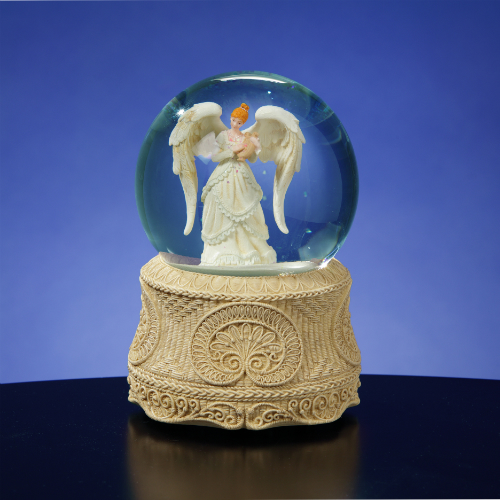 Angel Playing Harp Globe
