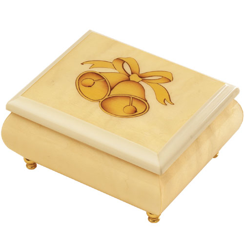 Wedding bells inlay music box