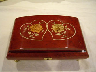 Wine Red Romantic High Gloss Jewelry Music Box