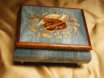 High Gloss Light Blue Music Box
