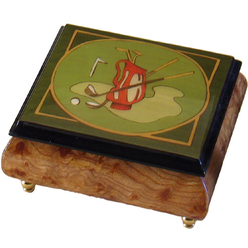 Golf bag inlay music box