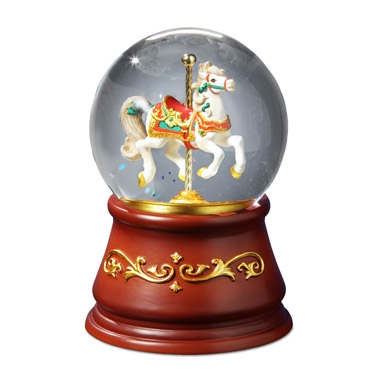 Heritage Rotating Single Horse Water Globe
