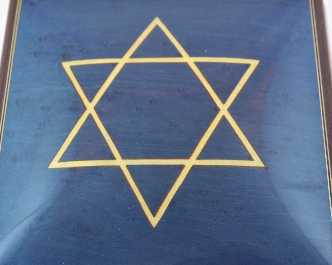 Blue Music Box with White Star of David