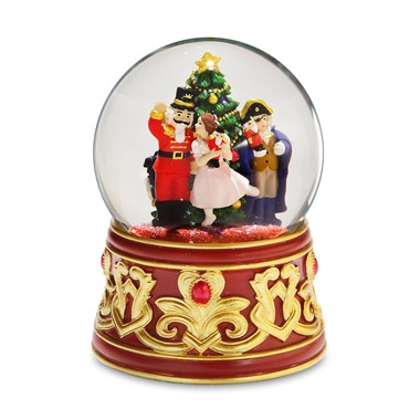 Nutcracker w/Jeweled Base Water Globe
