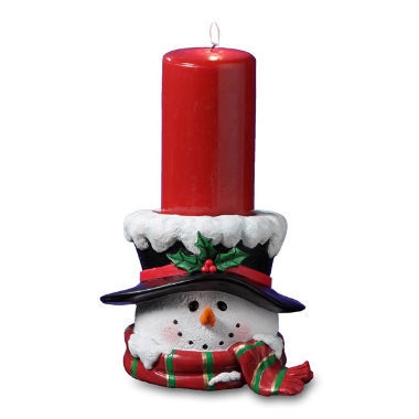 Snowman Pillar Candle Holder