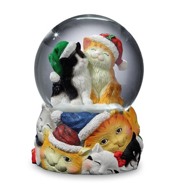 Christmas Cats Snow Globe