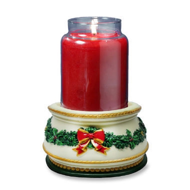 Holiday Treasures Musical Jar Candle Holder