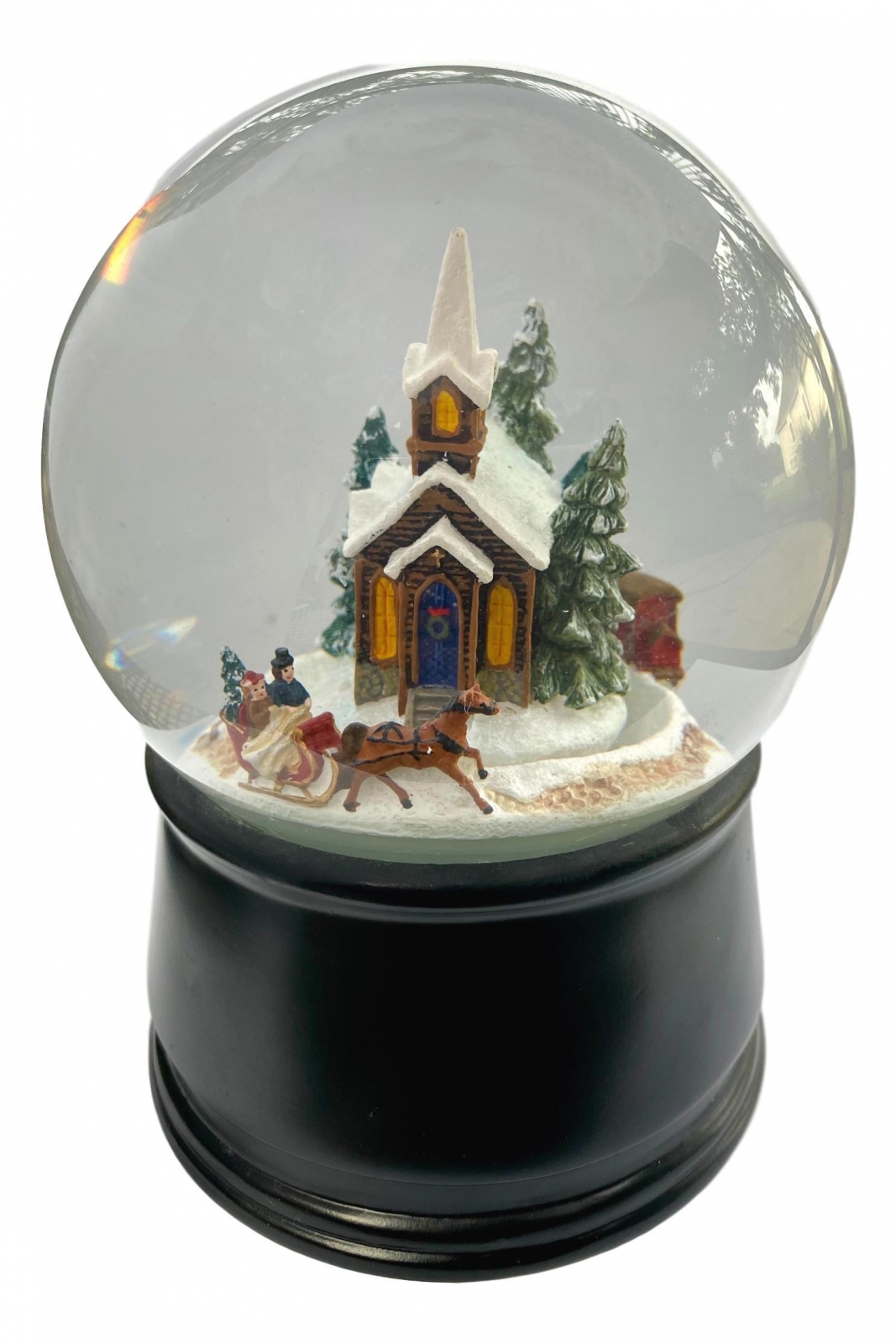 120 MM Church Village Snow Globe