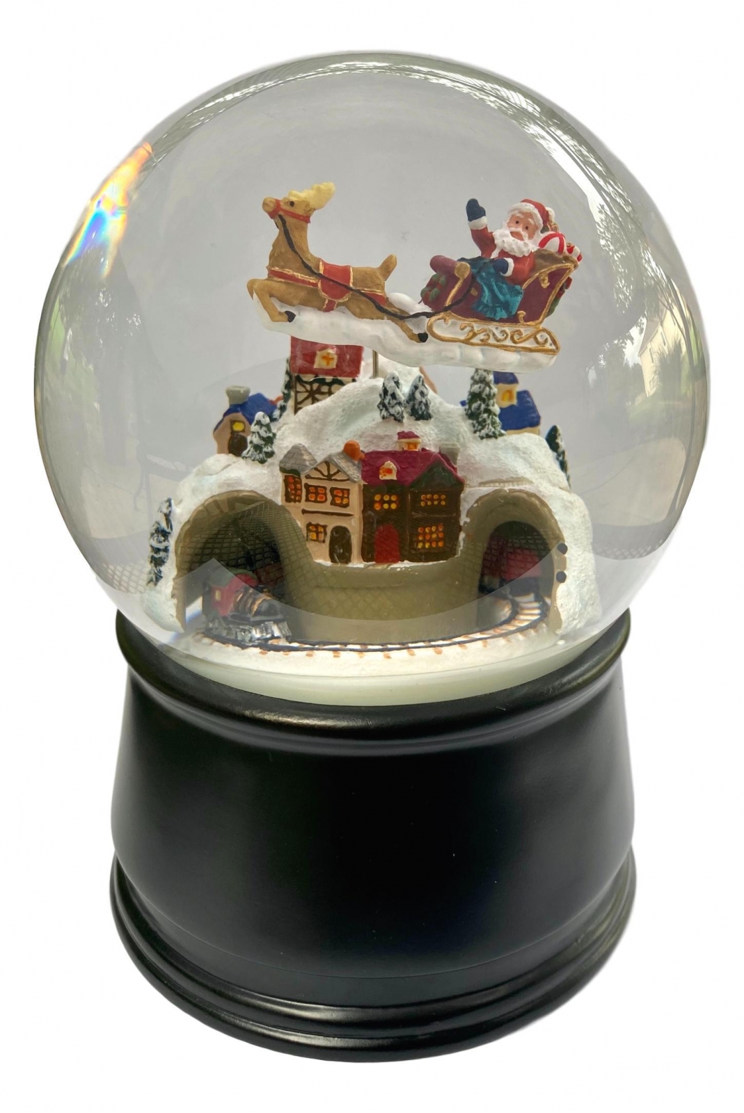 120 MM Flying Santa Snow Globe
