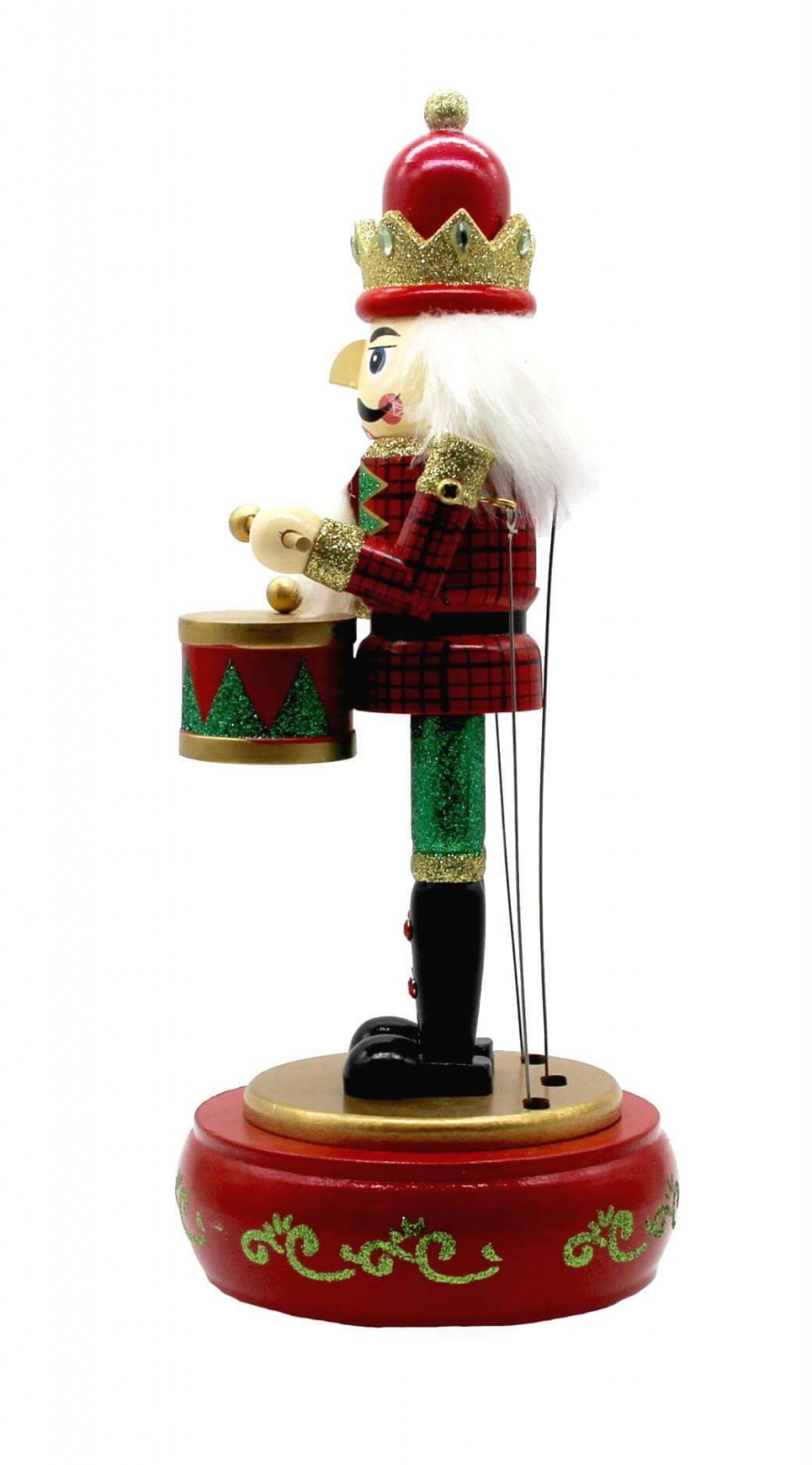 13 Musical Nutcracker Wooden Music Box Puppet w/ Drums