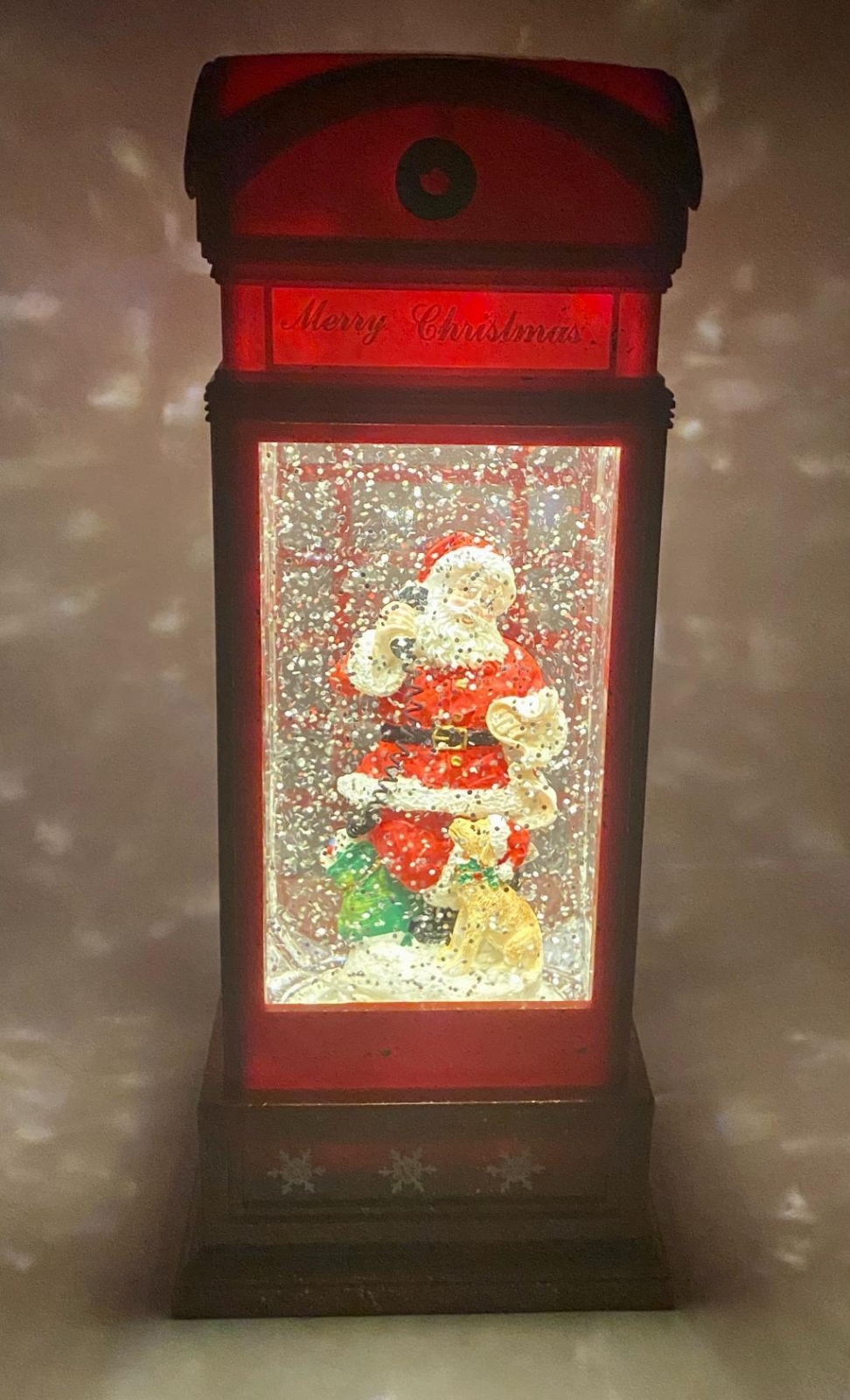 Musical Lighted Santa in a Phone Booth Musical Lighted Santa in a Phone Booth Musical Lighted Santa in a Phone Booth 683332663107-SFMB
