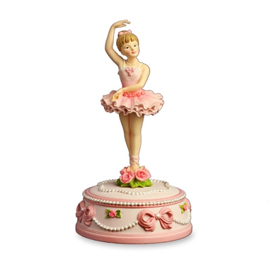 Ballerina and Bows Rotating Figurine