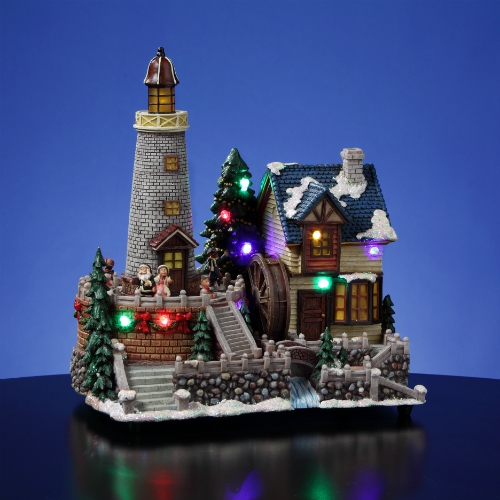 Santa's Animated Lighthouse Village