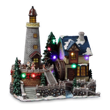 Santa's Animated Lighthouse Village