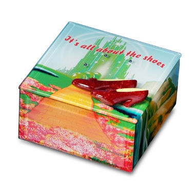 All About the Shoes Ruby Slippers Glass Box