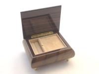 Two Elegant Swans Burlwalnut Jewelry Music box